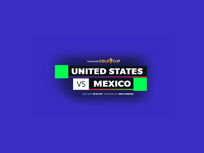 Gold Cup 2021 Broadcast Graphics