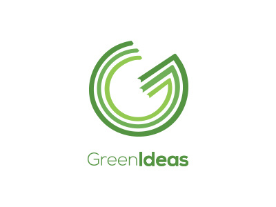 Green Ideas Logo brand g green ideas identity letter letterform logo symbol