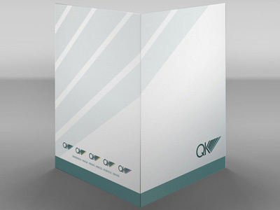 Qk Folder branding business design engineering folder graphic design logo print