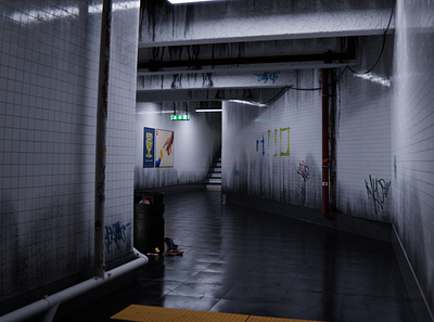 CGI Subway 3d art blender cgi photogrammetry photorealism realism