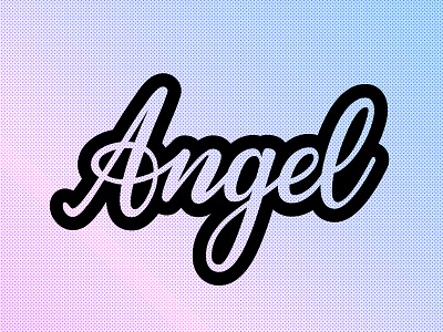 Angel Lettering - Licensing Available angel angels art licensing icon illustration lettering licensing mug design shirt design shirt graphic svg tshirt design tshirt graphic y2k y2k svg