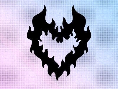 Flame Heart - Licensing Available band flame flame logo flames heart heart logo hearts icon metal svg svg design svg file svg icons y2k y2k svg