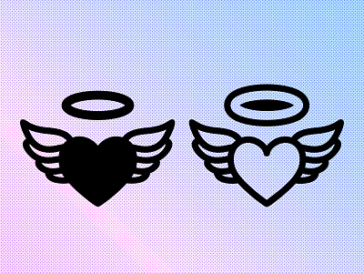 Heart Angel - Licensing Available angel angel icon angel logo art licensing design licensing graphic art graphic design heart heart logo svg tattoo tattoo design y2k y2k svg