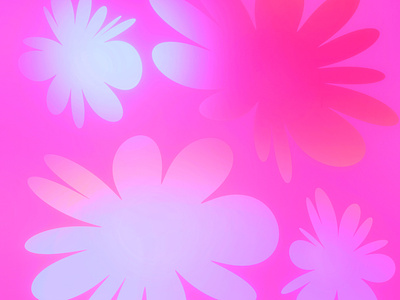 Fluorescent Flowers - Digital Phone Wallpaper