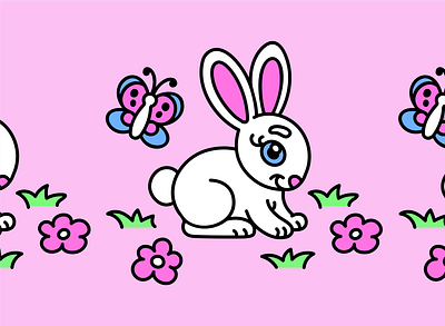 Bunny in White by Y2K SVG art licensing bunny design easter illustration rabbit shirt design shirt graphic svg svg design y2k y2k svg