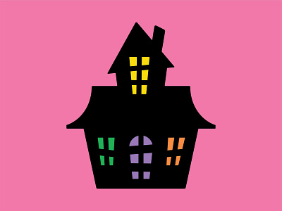 Haunted House art licensing halloween icon halloween illustration haunted house illustration y2k svg