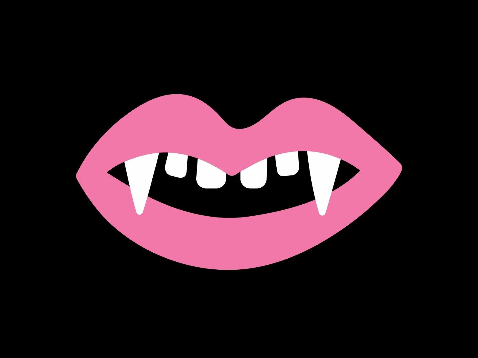 Vampire Fang Lips by Y2K SVG on Dribbble