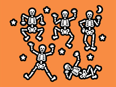 Dancing Skeletons art licensing dancing skeletons halloween icons halloween illustrations skeleton y2k svg