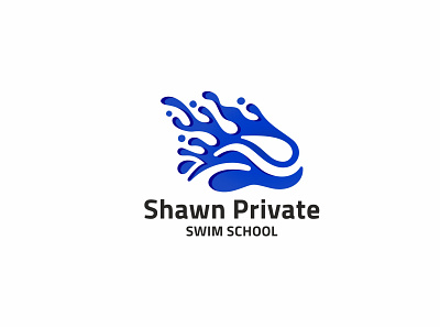 SHAWN PRIVATE SWIM SCHOOL LOGO brand branding calligraphy etude icon identity logo logo design logodesign logos logotype minimalist mockup private school shawn swim swimming typography