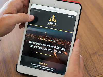 Banta Property Group: Site Launch ipad launch logo logo design new website website