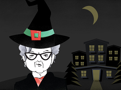 Happy Halloween From the CP Team! halloween haunted house illustration witch