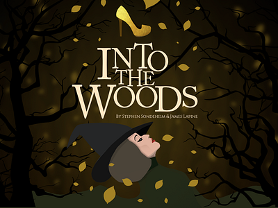 Into The Woods Poster broadway cinderella forest heels illustration into the woods poster shoe theater theatre witch woods