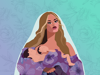 Beyoncé abstract art beyonce beyoncé flowers gradient pattern twins vector