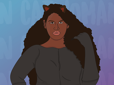 Catwoman black catwoman illustration marvel superhero supershero