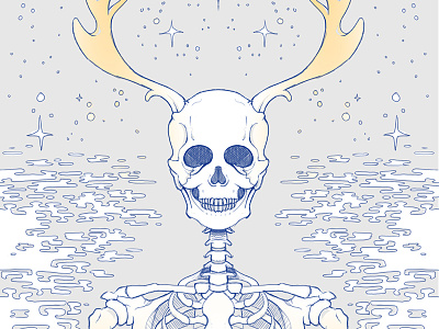 Halloween Sketch antlers fog halloween skeleton sketch sketchbookpro skull spooky
