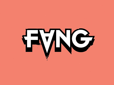 Fang Logo athletic logo illustrator logo subtle grunge texture wordmark