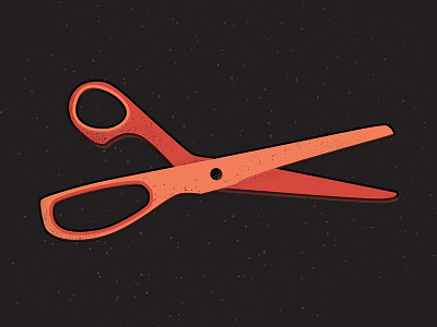 Scissors illustrator orange scissors texture vector