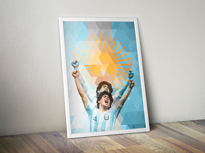 Maradona Poster clean concept design futbol maradona poster soccer thirsty concepts