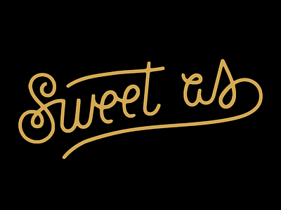 Sweet As lettering sweet as