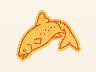 Unused Fish fish fishing icon illustration red salmon yellow