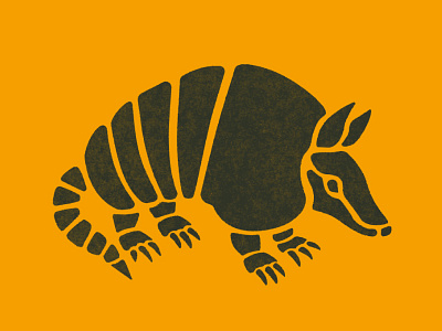 An Armadilla armadillo austin drawing illustration texas yellow