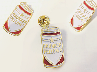 Drunken Fellows beer enamel pin pin