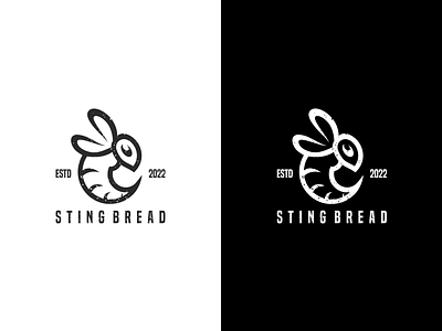 STING BREAD bee branding bread design graphic design icon illustration line art logo london usa