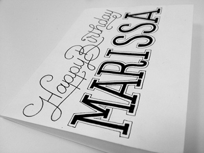 birthday carding birthday card handdrawn script type typography