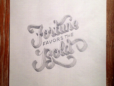fortune favors the bold handdrawn handdrawntype lettering script type typography