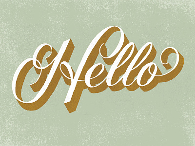Hello handdrawn lettering scrip type typography