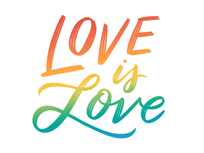 🌈Love is love brush lettering digital type handdrawn lettering love love is love pride pride month procreate app script type typography