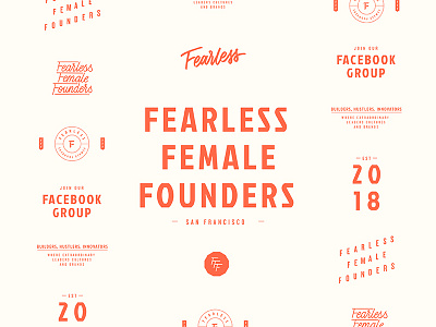 Fearless Female Founders branding design entrepreneur female feminist lettering logo logo design logomark pro bono typography women