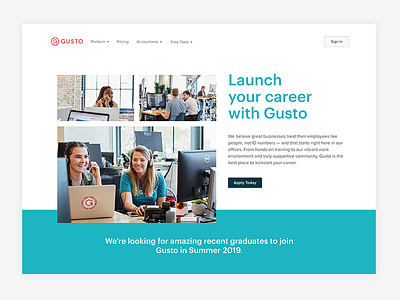 Launch your career with Gusto 🎓