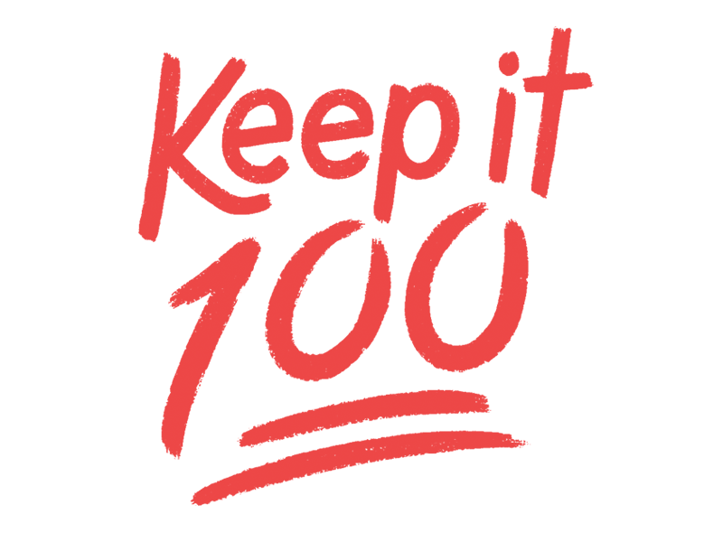 Keep it 💯 100 daily type handdrawn type handdrawntype type emoji handdrawn lettering typography