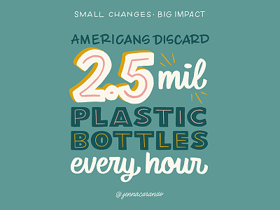 Small Changes, Big Impact daily type eco friendly environment handdrawn handdrawn type handdrawntype lettering script type typography zero waste