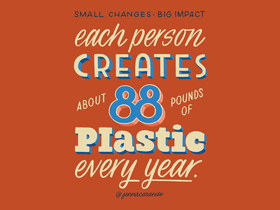 Small Changes, Big Impact daily type eco friendly environment handdrawn handdrawn type handdrawntype lettering script series type typography zero waste