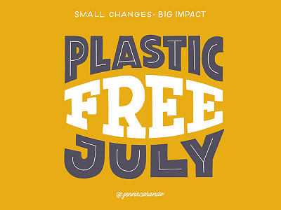 Small Changes, Big Impact daily type environmental handdrawn handdrawntype lettering plastic free type typography