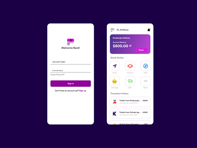 Banking App app app design banking branding card design design finance landing page mobile product design ui ux web
