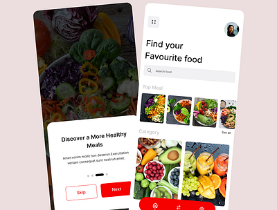 FoodStack app app design card design design food food app home home page landing page splash screen ui ux