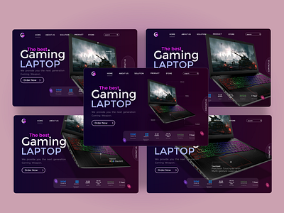Gaming Laptop Website app branding design graphic design icon illustration logo typography ui ux vector