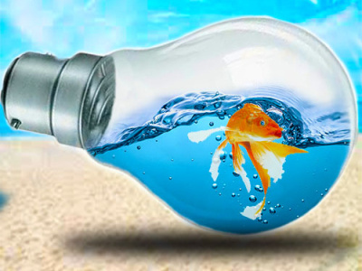 water splash in bulb