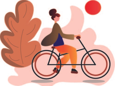 cycleing girl illustration illustration art illustrator