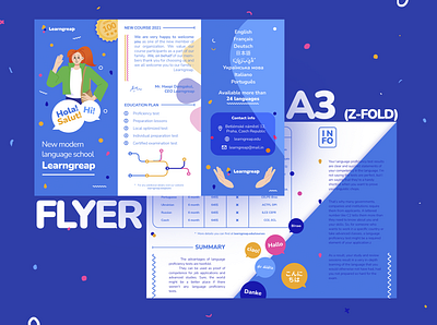 Learngreap branding brochure design education flat graphic design illustration minimalistic
