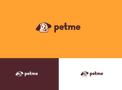 petme | Logo & Branding branding dog funky graphic design logo minimalistic pet petshop retriever