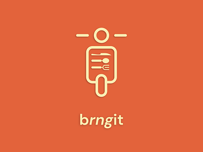 brngit : Food Delivery App branding design logo vector