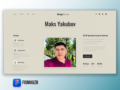 Portfolio Landing Page adobexd designer figma landingpage portfolio ui ux