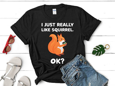 best tshirt design who love squirrel