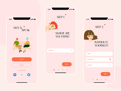 Dating App dating app design mobile app ui ux