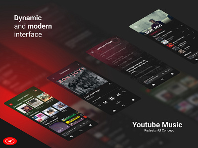 Youtube Music | Redesign UI (Concept) app app concept app redesign design figma graphic design redesign ui ux youtube