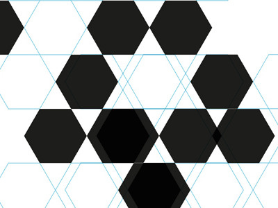 Hex black blue hexagons shapes